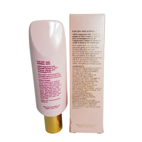 VTG Mary Kay Moisture Rich Mask For Dry & Normal Skin 4 Oz Formula 1 Skincare - Picture 2 of 3